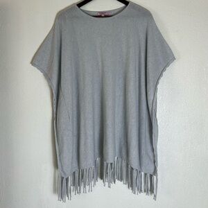 CALYPSO St Barth Cashmere Women's Fringed‎ Poncho Top